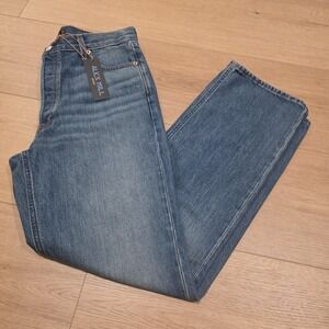 Alex Mill The Bev Relaxed Vintage Dark indigo Blue Straight Leg Jeans Size 28